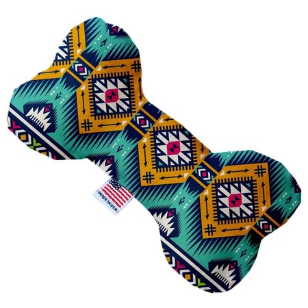 MIRAGE PET PRODUCTS Turquoise Southwest Canvas Bone Dog Toy 8 in. 1150-CTYBN8